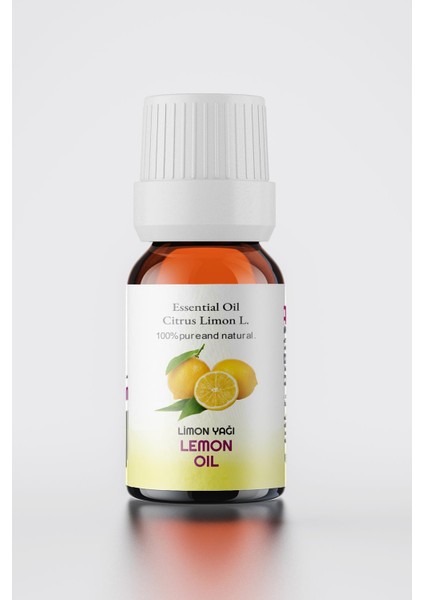 Soğuk Sıkım Limon Yağı, %100 Doğal Bitkisel Uçucu Yağ, Lemon Oil, Citrus Limon L. 10 ml Sprey Başlıklı