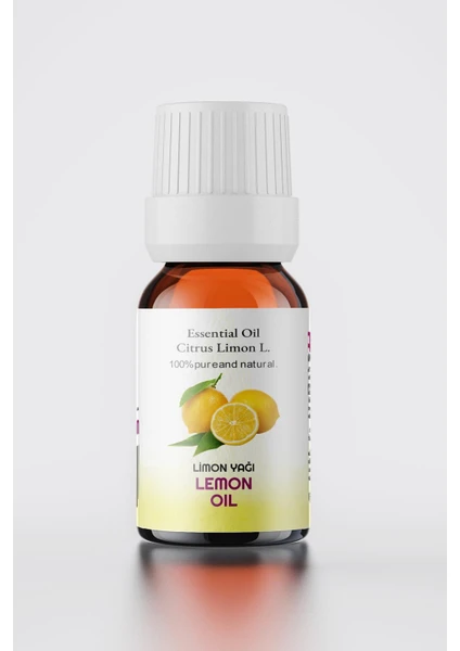 Soğuk Sıkım Limon Yağı, %100 Doğal Bitkisel Uçucu Yağ, Lemon Oil, Citrus Limon L. 10 ml Sprey Başlıklı