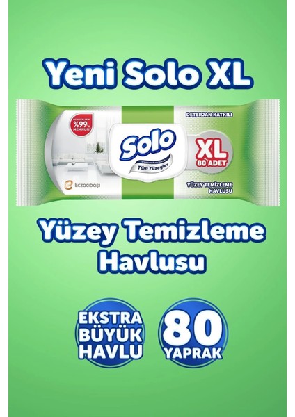 Xl Tüm Yüzeyler Temizlemehavlusu 80 Li 480 Yaprak