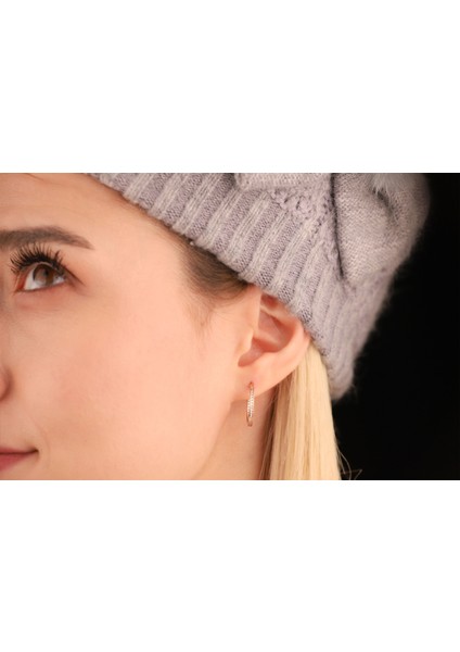 14 Ayar Altın Taşlı Halka Küpe fırsatları