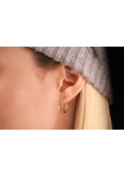 14 Ayar Altın Taşlı Halka Küpe indirimleri