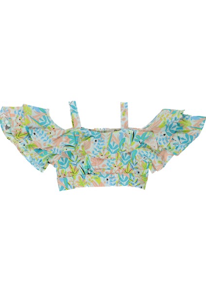 Kız Çocuk Askılı Büzgü Detaylı Bluz fiyatları