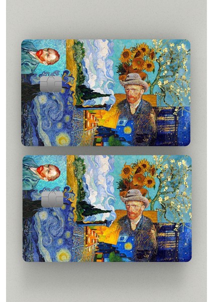 Van Gogh Kolaj2'li Kredi Kartı & Akbil Sticker Kaplama fiyatları