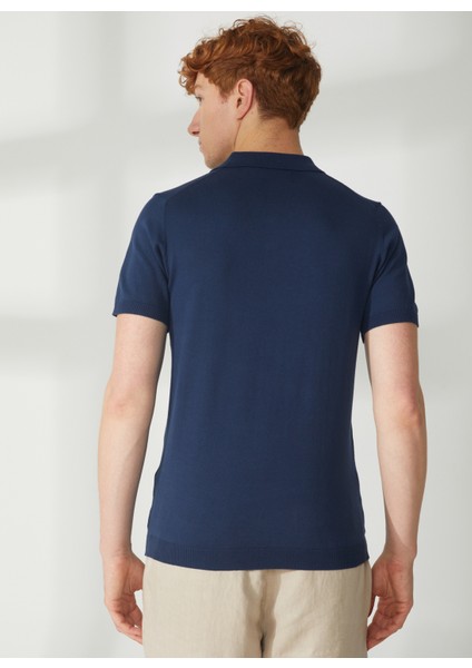 Polo Yaka Slim Fit Mavi Erkek Kazak FM23S07MABLUE indirimleri