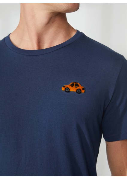 Bisiklet Yaka Mavi Erkek T-Shirt FM23S15TGBLUE fırsatları