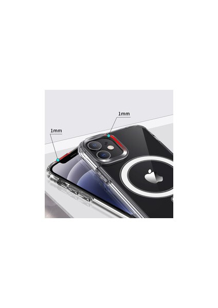 Apple iPhone 12 Pro Max Kılıf Magsafe Kablosuz Şarj Temassıs Şarj Uyumlu Wireless Akıllı Kapak