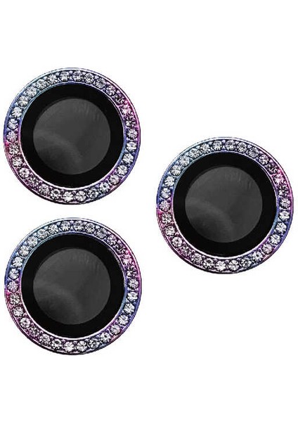 Apple iPhone 14 Pro Kamera Lens Koruyucu Swarovski Diamond Taşlı Şık Parlak Lens Koruma