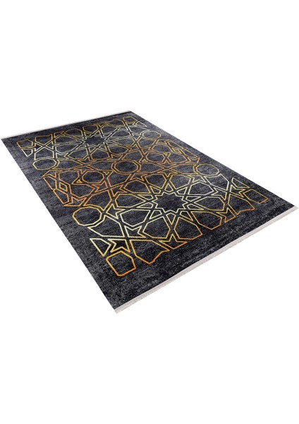 Asbest Gri Modern Dijital Baskı Halı