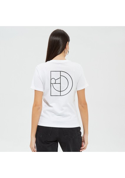 Özel Tasarım Sırt Baskılı %100 Pamuk Kaliteli Beyaz Kadın T-Shirt