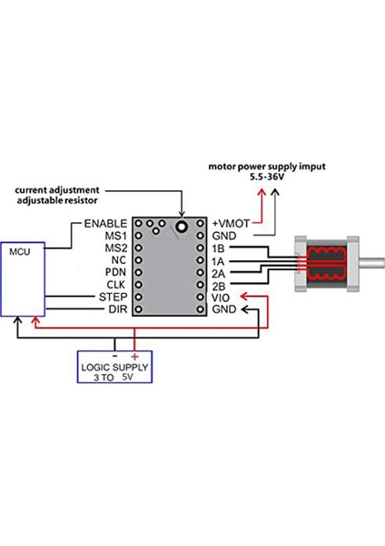 Trinamic TMC2208 V1.2 Step Motor Sürücü Soğutuculu MakerBase 1/256 Step 1.4A CNC 3D Yazıcı Kamer