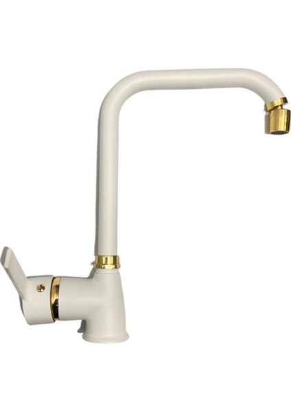 Beyaz Gold Lüx Mutfak Eviye Prime Kalite Musluk Batarya Çeşme Oynar Başlıklı modelleri