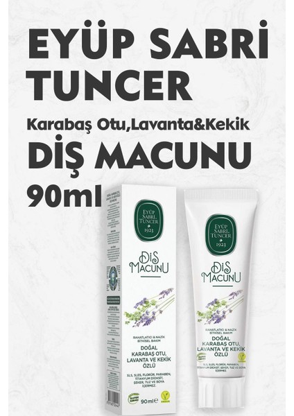 Diş Macunu Karabaş Otu, Lavanta ve Kekik Özlü 90 ml