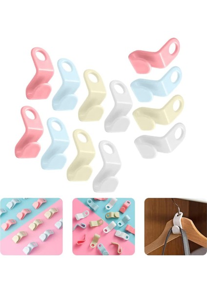 Kaymaz Kıyafet Palto Askıları Kancalar Askı Uzatma Klipsleri Dolaplar Dolap Organizatörü