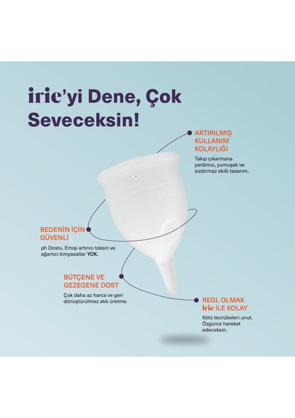 Adet Kabı Regl Kabı Menstrüel Kap Menstrual Cup Yumuşak & Hassas / Alman %100 Medikal Silikon