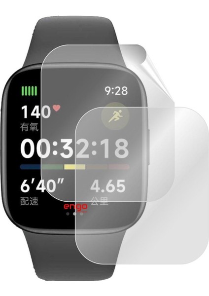 Xiaomi Redmi Watch 3 Ekran Koruyucu Tam Kaplama Şeffaf Tpu Film 2 Adet