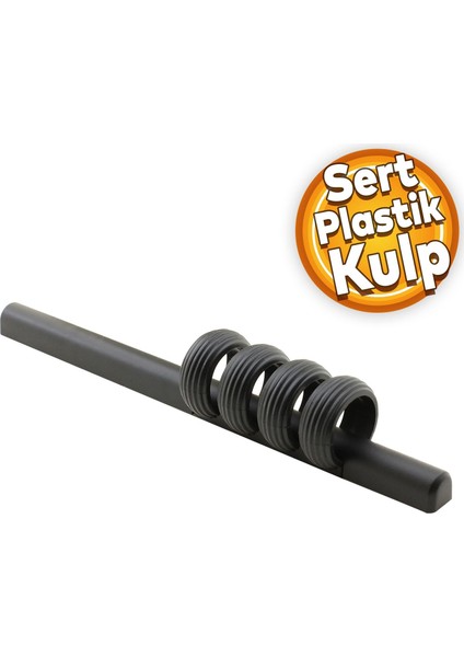Büyük Icon Çekmece Mutfak Dolap Kapak Kulpu Kulbu Mat Siyah Sert Plastik Kulp 96 mm 128 mm