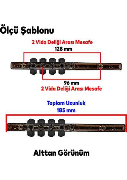 Büyük Icon Çekmece Mutfak Dolap Kapak Kulpu Kulbu Mat Siyah Sert Plastik Kulp 96 mm 128 mm