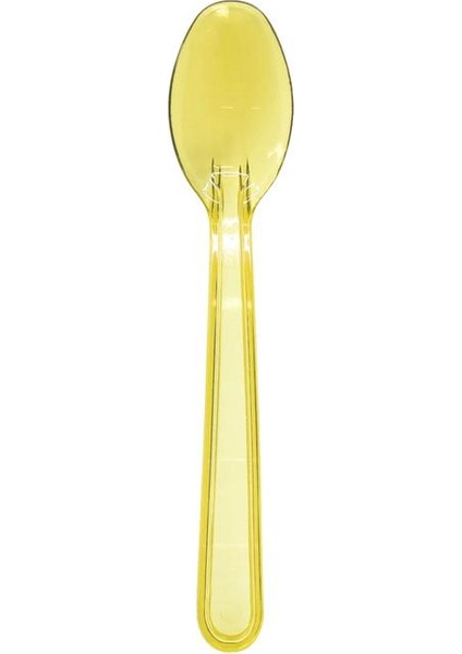 Tatlı-Dondurma Kaşığı Sarı (Transparan) 12,5cm - 50 Adet