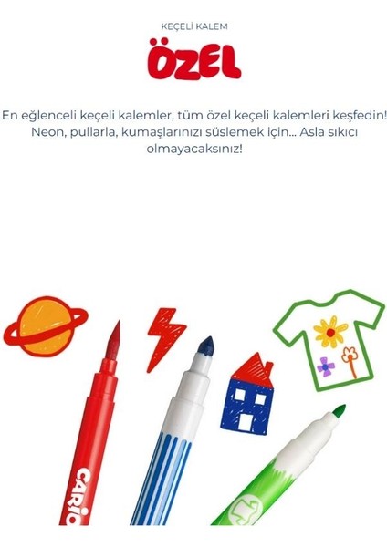 - Metalik Keçeli Kalem Maxi Uç - 8 Parça