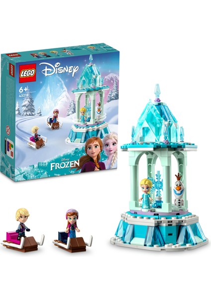 ® | Disney Princess Anna ve Elsa'nın Sihirli Atlıkarıncası 43218 - 6 Yaş ve Üzeri Çocuklar İçin Yaratıcı Oyuncak Yapım Seti (175 Parça)