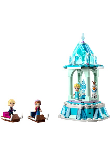 ® | Disney Princess Anna ve Elsa'nın Sihirli Atlıkarıncası 43218 - 6 Yaş ve Üzeri Çocuklar İçin Yaratıcı Oyuncak Yapım Seti (175 Parça)