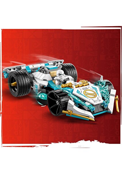 LEGO® NINJAGO® Zane'in Ejderha Gücü Spinjitzu Yarış Arabası 71791 - 7 Yaş ve Üzeri Çocuklar İçin 4 Minifigür İçeren Yaratıcı Oyuncak Yapım Seti (307 Parça)