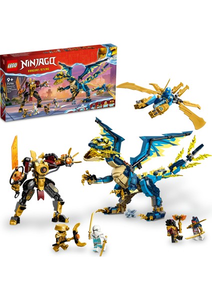 LEGO® NINJAGO® Element Ejderhası İmparatoriçe Robotuna Karşı 71796 - 9 Yaş ve Üzeri İçin Çocuklar İçin 6 Minifigür İçeren Yaratıcı Oyuncak Yapım Seti (1.038 Parça)