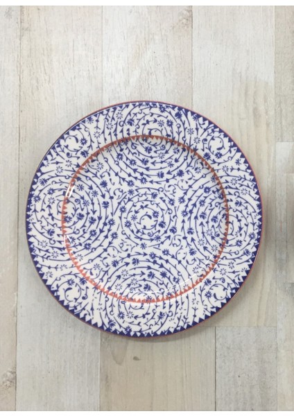6 Kişilik Seramik Servis Sunum Tabağı Seti - 26CM