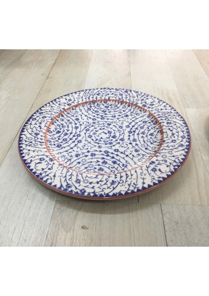 6 Kişilik Seramik Servis Sunum Tabağı Seti - 26CM