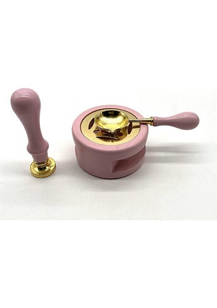 Davetiye Mum Mühürü Uygulama Seti Pembe Renk 610 Elif Vav