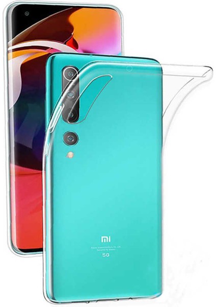 Caseworld Xiaomi Mi 10 ile Uyumlu Kapak 1mm Süper Silikon Şeffaf Kılıf