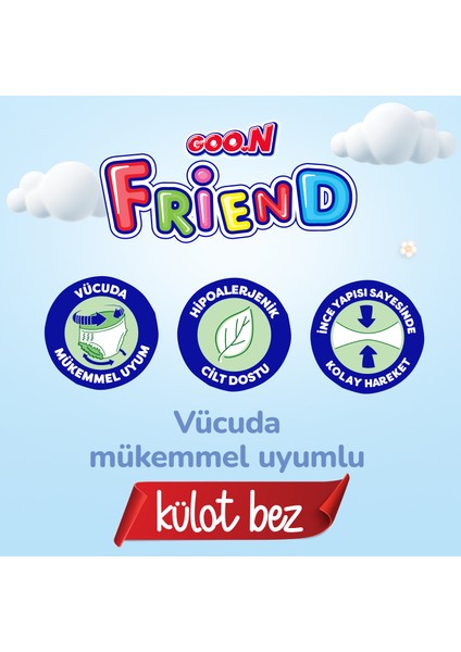 Friend 4 Numara Külot Bebek Bezi Fırsat Paketi - Cilt Dostu - 120 Adet