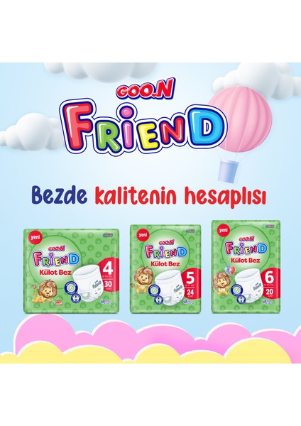 Friend 4 Numara Külot Bebek Bezi Fırsat Paketi - Cilt Dostu - 120 Adet