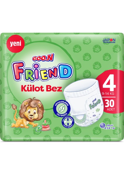 Friend 4 Numara Külot Bebek Bezi - Cilt Dostu - 30 Adet