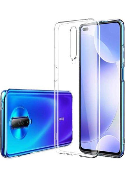 Caseworld Xiaomi Poco X2 ile Uyumlu Kapak 1mm Süper Silikon Şeffaf Kılıf