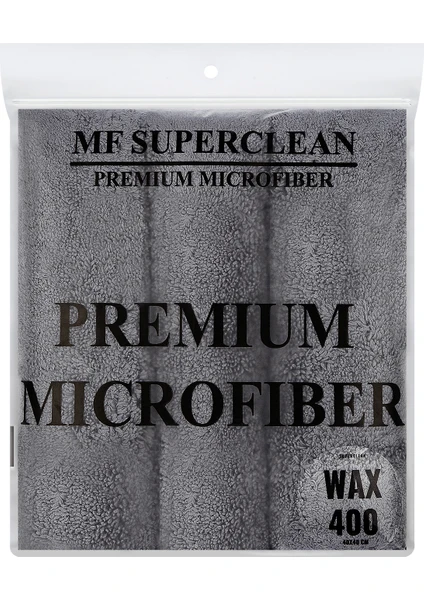 Superclean Mikrofiber Ultra Lüks Cila  Havlusu  400 Gsm 40 x 40 cm 3'lü Paket