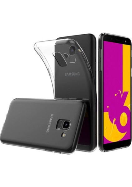 Samsung Galaxy J6 2018 ile Uyumlu Kapak 1mm Süper Silikon Şeffaf Kılıf