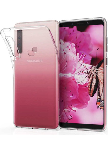 Samsung Galaxy A9 2018 ile Uyumlu Kapak 1mm Süper Silikon Şeffaf Kılıf