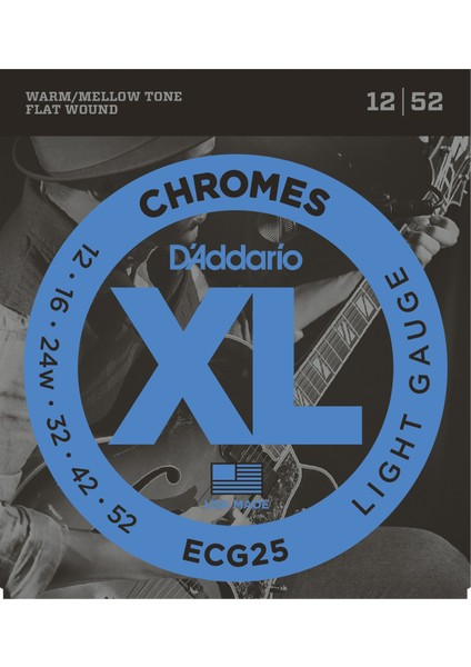 Elektro Gitar Tel Seti, Chromes, Lıght Gauge (12-5