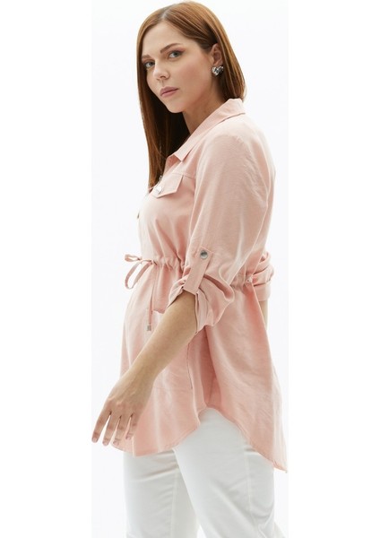 Büyük Beden Beli Büzgülü Çift Cepli Ceket fırsatları