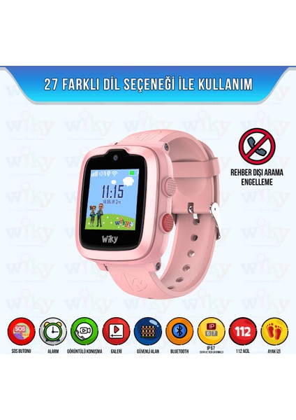 Watch 4 Plus Pembe Akıllı Çocuk Saati