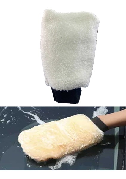 Oto & Ev Yıkama ve Cila Eldiveni Velsoft Su Emen Kumaş Çift Taraflı fırsatları