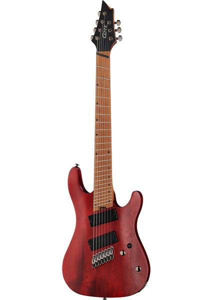Elektro Gitar 7 Telli Open Pore Mahagony
