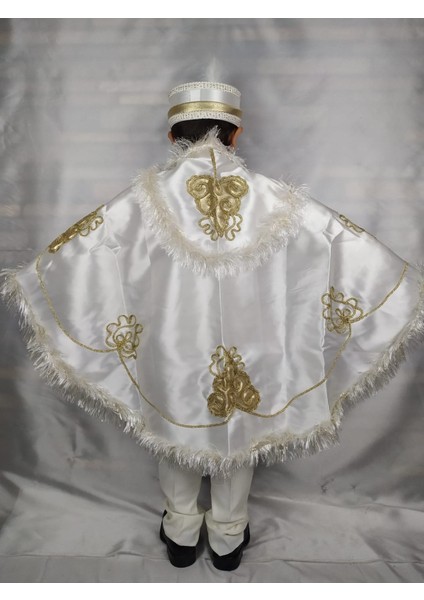 (3-10 Yaş) Krem Altın Pelerinli Prens Model Sünnet Kıyafeti fiyatları
