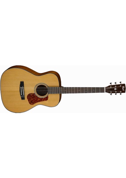 Akustik Solak Gitar, Naturel, Sedir Kapak, Arka &
