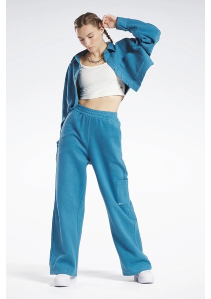 CL WDE FLEECE LAYER Mavi Kadın Ceket