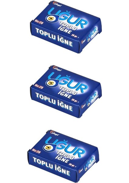 Uğur Toplu Iğne 28 mm 20 gr 3 Kutu