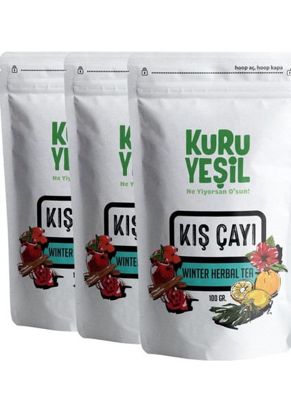 Kış Çayı - Bitki Çayı - Herbal Tea - Karışık Meyve Çayı - Detoks - Glutensiz - 300 gr