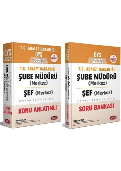 2023 GYS Adalet Bakanlığı Merkez Şube Müdürü, Şef Konu - Soru 2’li Set