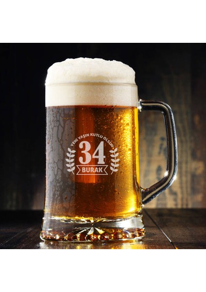 Yeni Yaşın Kutlu Olsun Bira Bardağı